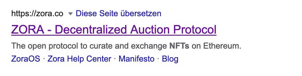 Zora.co is a "Decentralized Auction Protocol" - take that boomers!